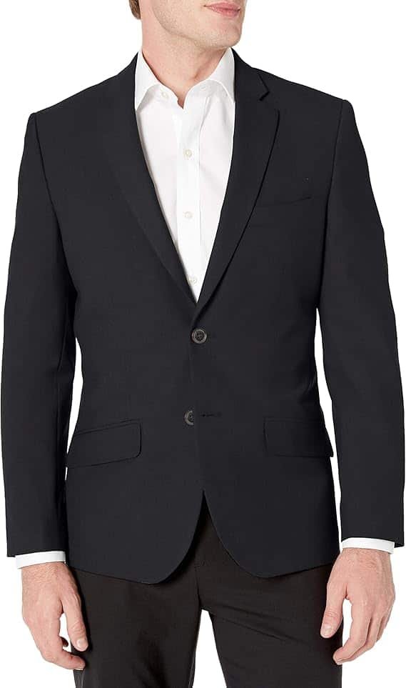 Amazon Essentials Blazer Elástico y Ajustado de Manga Larga con Botones en la Parte Delantera Hombre