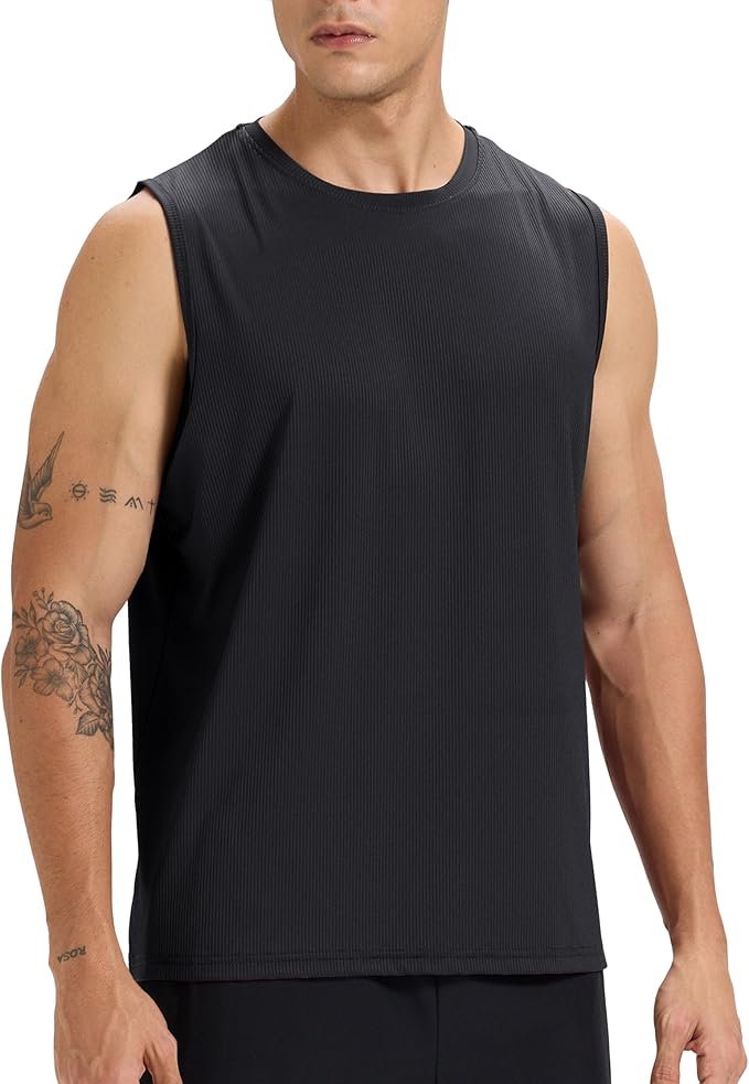 Camiseta sin Mangas para Hombre, Chaleco de Entrenamiento físico, Camiseta Deportiva de Secado rápido para Correr y Gimnasio